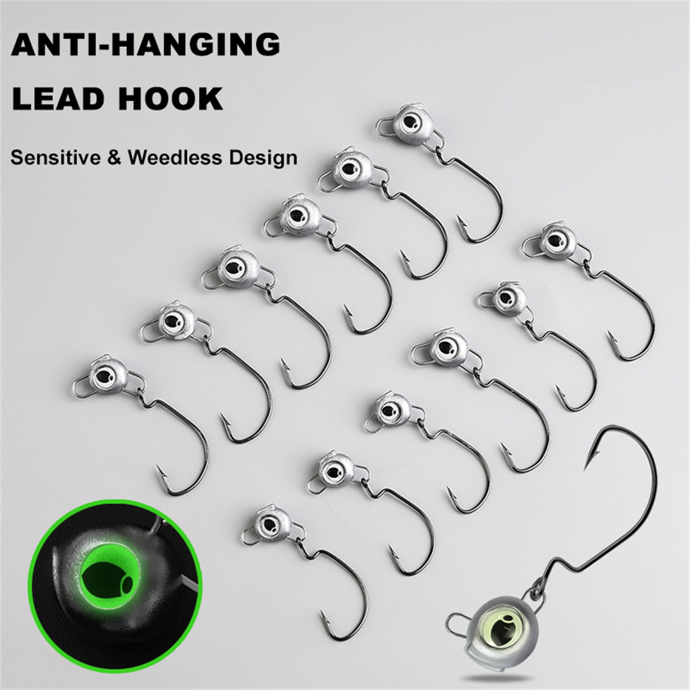 10pcs Weedless Jig Heads with  - đánh giá và giá Fishing Hook Weedless