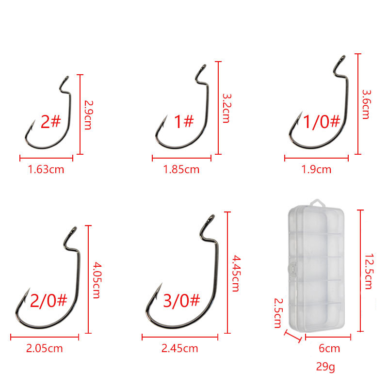 50pcs Wide Worm Hook Carbon St - đánh giá và giá Fishing Hook Barbless