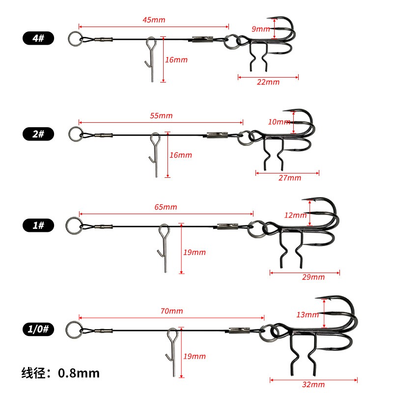 LUREGO 2Pcs Stinger Rig T-Bell - đánh giá và giá Fishing Hook Weedless