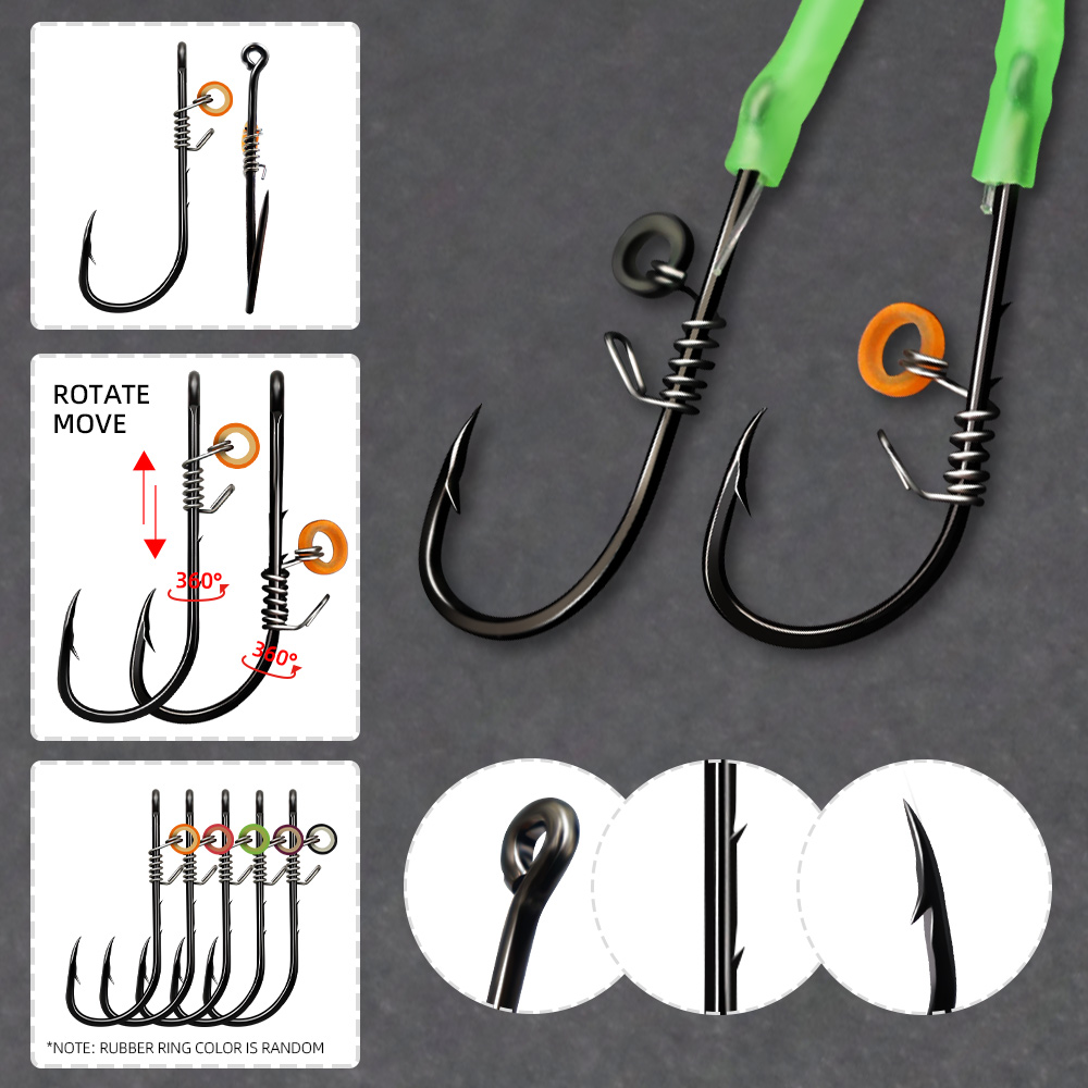 ZYZHE 1/3/5pcs Fishing Rigs Wi - đánh giá và giá Fishing Hook Assortment