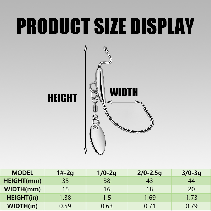 [TUODIAO]Crank Hook Jig Heads  - đánh giá và giá Fishing Hook Weedless