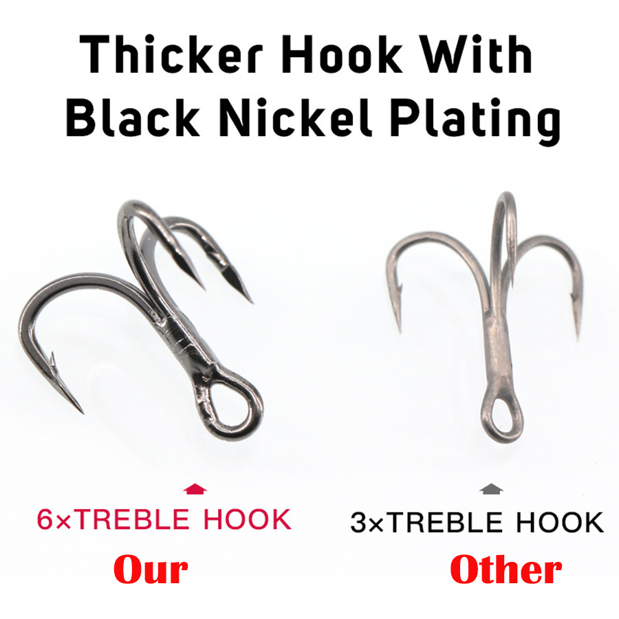 6X Fishing Treble Hook 10Pcs T - đánh giá và giá Fishing Hook Barbless