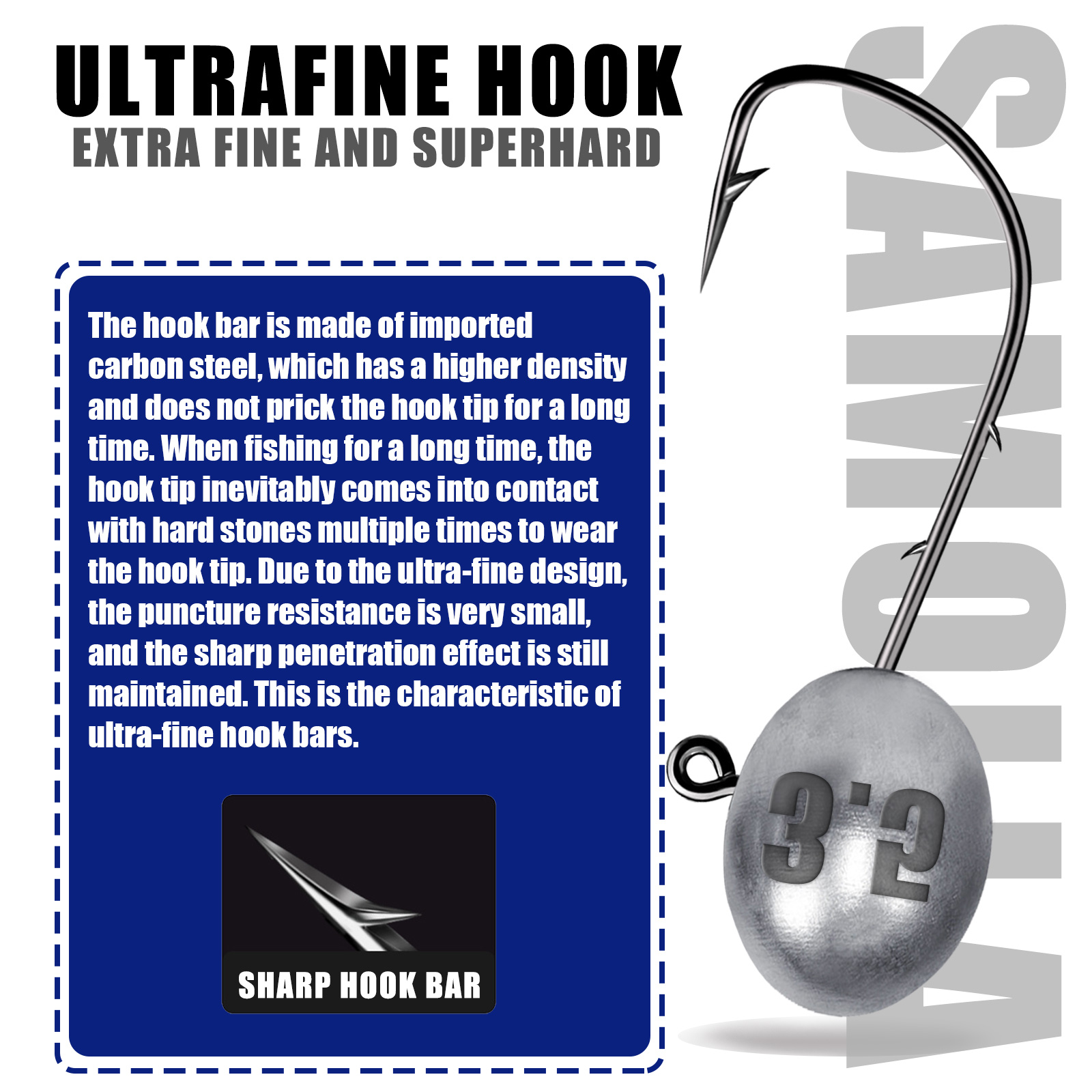 Jig Head Hook 1X Rockfish Ajin - đánh giá và giá Fishing Hook Offset