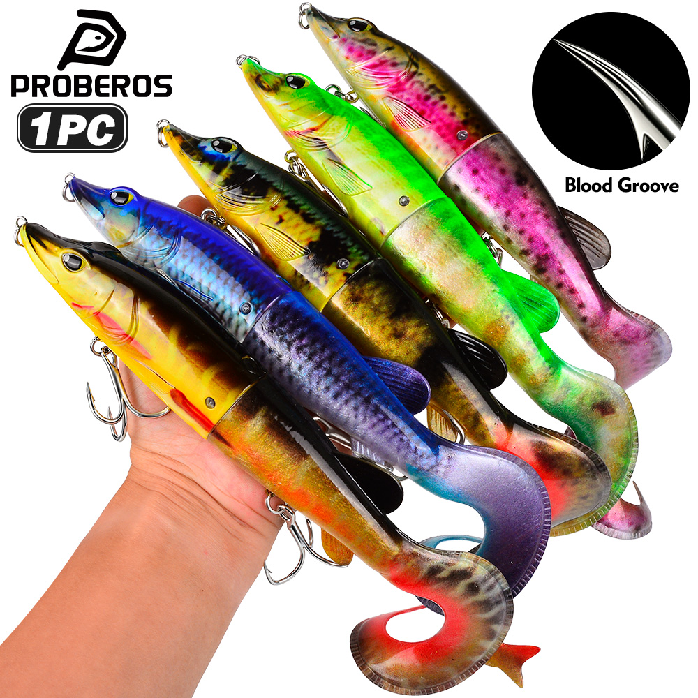 PROBEROS 1PC 2-Segment Jointed - đánh giá và giá Fishing Hook Treble