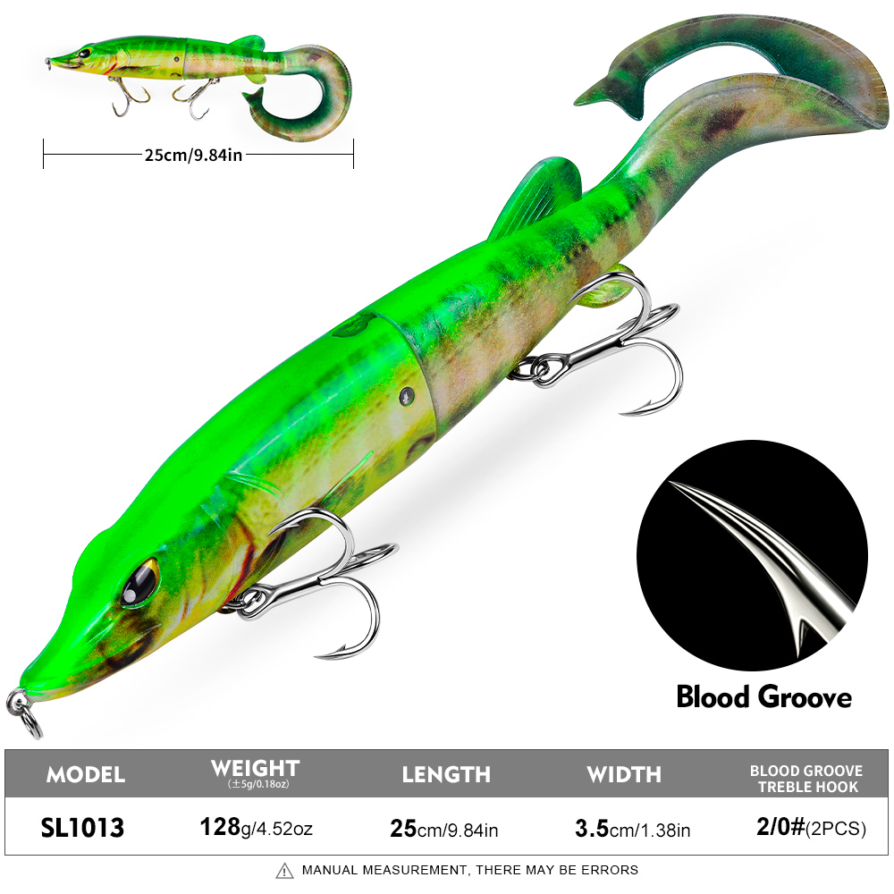 PROBEROS 1PC 2-Segment Jointed - đánh giá và giá Fishing Hook Treble