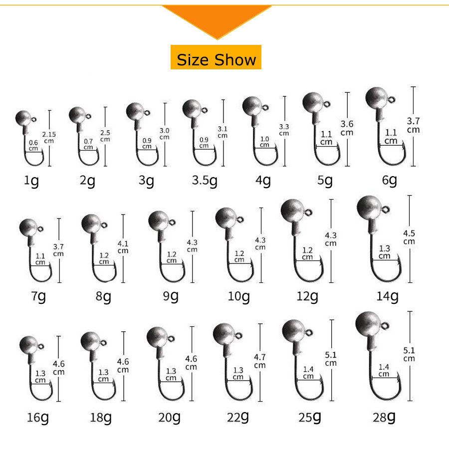 WODJYJ 1g 2g 3g 4g 5g 7g 8g 10 - đánh giá và giá Fishing Hook Offset